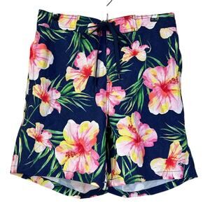 Calvin Klein Stretch E Board Shorts Swim Trunks Floral CB2KS019 Men’s Small NWT